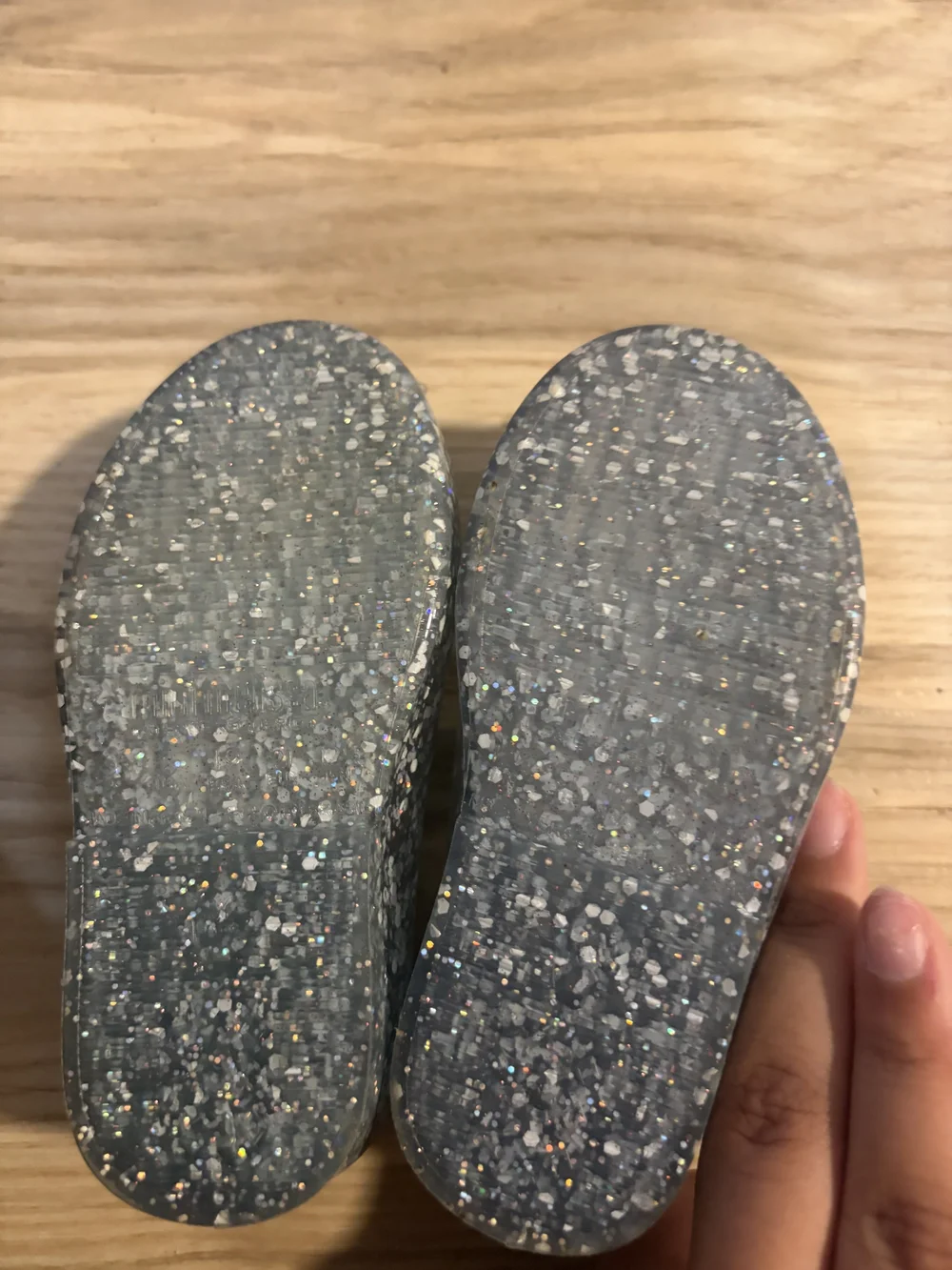 Mini Melissa Kids' Frozen Elsa Glitter Jelly Shoes - Light Blue